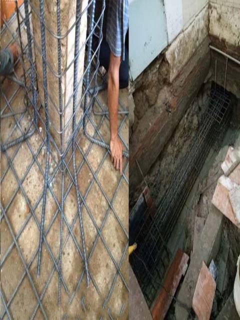 Gia cố cột, móng để sửa nhà nâng tầng